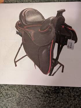 02890821 Prestige 17/33 Atena Evo Saddle With Horn Excellent Condition