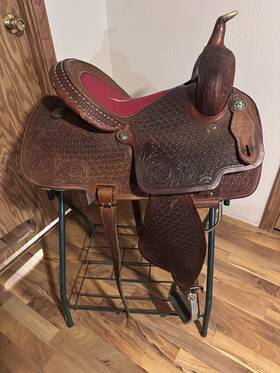 4253-4280d-05 Reinsman 14 Inch Molly Powell Barrel Racing Saddle Brown Leather Traditional