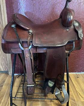 Reinsman 4321-365dn Performance 16.5 Inch Cutting Saddle Brown Leather