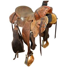U16rossbull73 Ross Bullinger Used 16 Inch Ranch Saddle Code