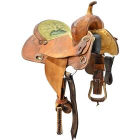 U135santafebr Santa Fe Saddles Used 13.5 Inch Barrel Racing Saddle Code