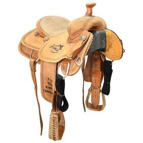 U135ststrnw710 Scott Thomas Custom Saddles Used 13.5 Inch Trophy Team Roping Saddle Code
