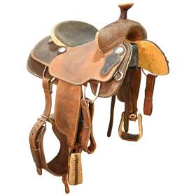 U145ststrro Scott Thomas Custom Saddles Used 14.5 Inch Team Roping Saddle Code