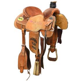 U14ststrotrfiu Scott Thomas Custom Saddles Used 14 Inch Trophy Team Roping Saddle Code