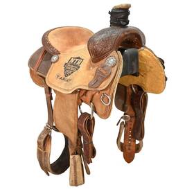 U15ststrontr Scott Thomas Custom Saddles Used 15 Inch Trophy Team Roping Saddle Code