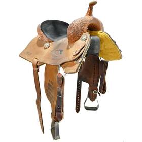 U13stspb710 Scott Thomas Saddlery Used 13 Inch Trophy Barrel Racing Saddle Code