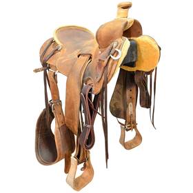 U145sward30 Seth Ward Used 14.5 Inch Ranch Saddle Code
