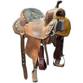 U14shilohbr12dw Shiloh Saddlery Used 14 Inch Barrel Racing Saddle Code