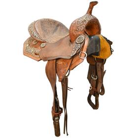 U15sroyalbrcross Silver Royal Used 15 Inch By Tough-1 Barrel Saddle Code