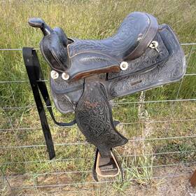 Simco 250b Vintage All-purpose Saddle 16 In Black Leather Traditional Western
