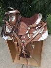 Sns124-m-10 Saddlerynstuff Premium Silver Barrel Western Medium Dark Oil Leather Saddle
