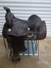 Sns15dkoilropbuc Unbranded Dark Oil Roping Saddle With Tooling And Buck Stitch