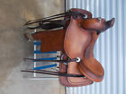 Sns16brkwdmul Breakin Wind Good Used Breaking Brown Mule Saddle With Barbwire