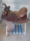 Sns16brnbrtrp Unbranded Brown Pleasure Saddle With Tooling All Over It And