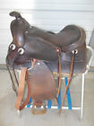 Snsbrn14pls Unbranded Older Brown Leather Pleasure Saddle With Tooling And New