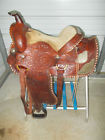 Snsbrnrp1540 Unbranded Brown Roping Saddle With Tooling And Silver Trim