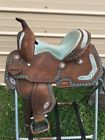 Sr2222 Silver Royal Used Sonora Beaded Youth Western Barrel Race Saddle
