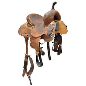 C125srsbrchoc Srs Saddlery Used 12.5 Inch Barrel Racing Saddle Code