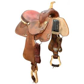 U135dixiebrred Srs Saddlery Used 13.5 Inch Dixie Saddles Barrel Saddle Code