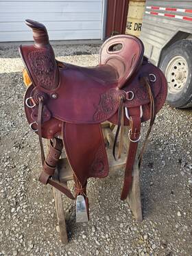 0146 Sun Rise Saddlery Custom Handmade Trail/ranch Saddle Amish Made Horse Or Mule
