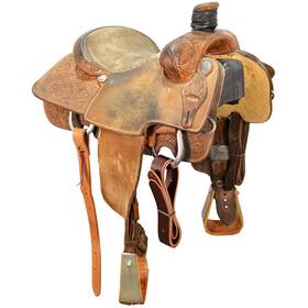U1425swaintr12fl Swain Used 14.25 Inch Team Roping Saddle Code