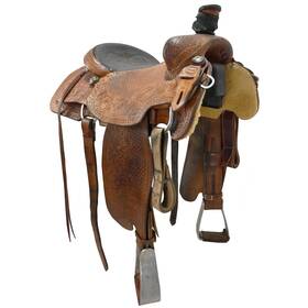 U16thtrftcb T/h Saddles Used 16 Inch Team Roping Saddle Code