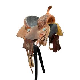 U10teskbr18cb Teskeys Used 10 Inch Youth Barrel Racing Saddle Code