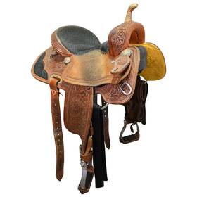 U135teskeybr78 Teskeys Used 13.5 Inch Barrel Racing Saddle Code