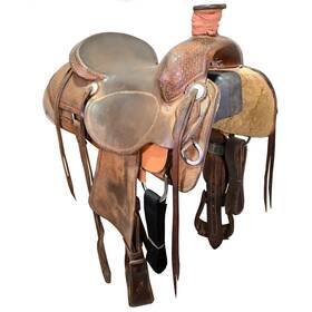 U16teskran14dw Teskeys Used 16 Inch Cowboy Collection Ranch Roping Saddle Code