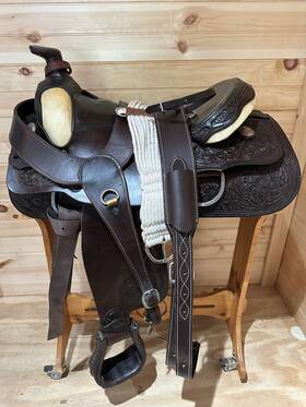 08-1075 Tex Tan 16 Inch Hereford Roper Western Saddle Model Plus Tack