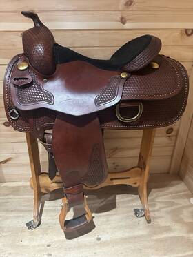 08-1283s6 Tex Tan 16 Inch Hereford Reining Western Saddle Model