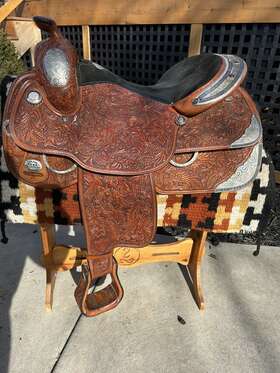 08-1585-12n6 Tex Tan 16 Inch Imperial Aqha Collection Western Show Saddle Model