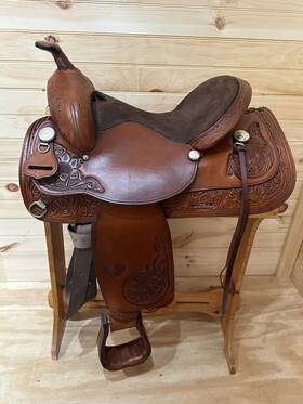 08-4014p5 Tex Tan 15 Inch Hereford Western Trail Saddle Model