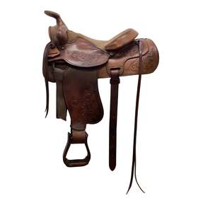 11311-368-96979 Tex Tan 11311-368-69679 Used 15 Inch Reg Bar Hereford Roper Saddle
