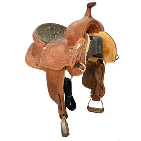 U145todsbrtrof Tod Slone Used 14 Inch Diamond S Trophy Barrel Racing Saddle Code