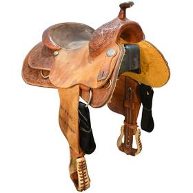 U15tprein12fl Tp Saddles Used 15 Inch Trophy Reining Saddle Code