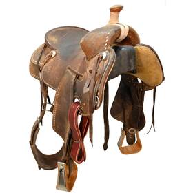 U145twsransrbs Trent Ward Saddlery Used 14.5 Inch Ranch Saddle Code