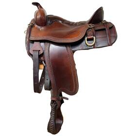 051676476m Tucker Used Pleasure Western Trail Saddle 17/m