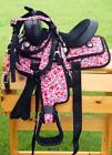 Tz022 Unbranded Western Synthetic Mini Pony Saddle Trail Pleasure Pink Geometric