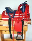 Tz035 Unbranded Western Synthetic Mini Pony Saddle Trail Pleasure Parade Red