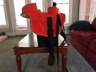 Unbranded Orange Youth Ride Behind Tandem Saddle For Western Horse