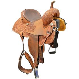 U14usherbr78fl Usher Brand Used 14 Inch Barrel Racing Saddle Code