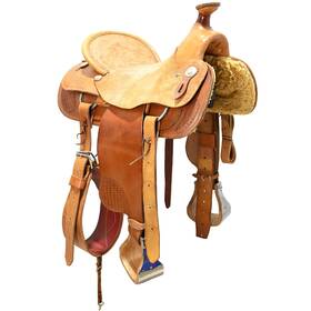 U17woodswade Vol. C Woods Used 17 Inch Wade Ranch Saddle Code