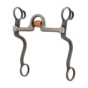 25200-12 Weaver Leather 7 S-shank Ported With Copper Cricket 5inch Buffed Black