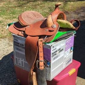 2100-16 Western Star Saddle Shop 16in Brown Leather Pleasure Trail 2100 16