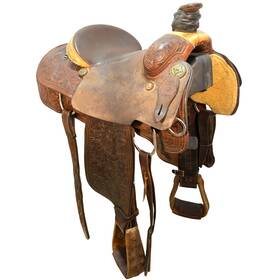 U15dalemwftr78 Wildfire Saddlery Used 15 Inch Dale Martin Team Roping Saddle Code