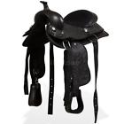 Wjn2673372024334qe Western Saddle Headstall Breast Collar Real Leather Black