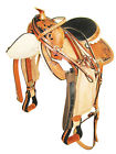 10110bk Wl Thsl Western Barrel Saddle Set Turqoise New