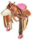 Wl 10110pk Thsl Western Barrel Saddle Set Pink New