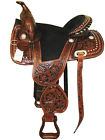 2002br Wln Thsl Leather Treeless Saddle Brown-black
